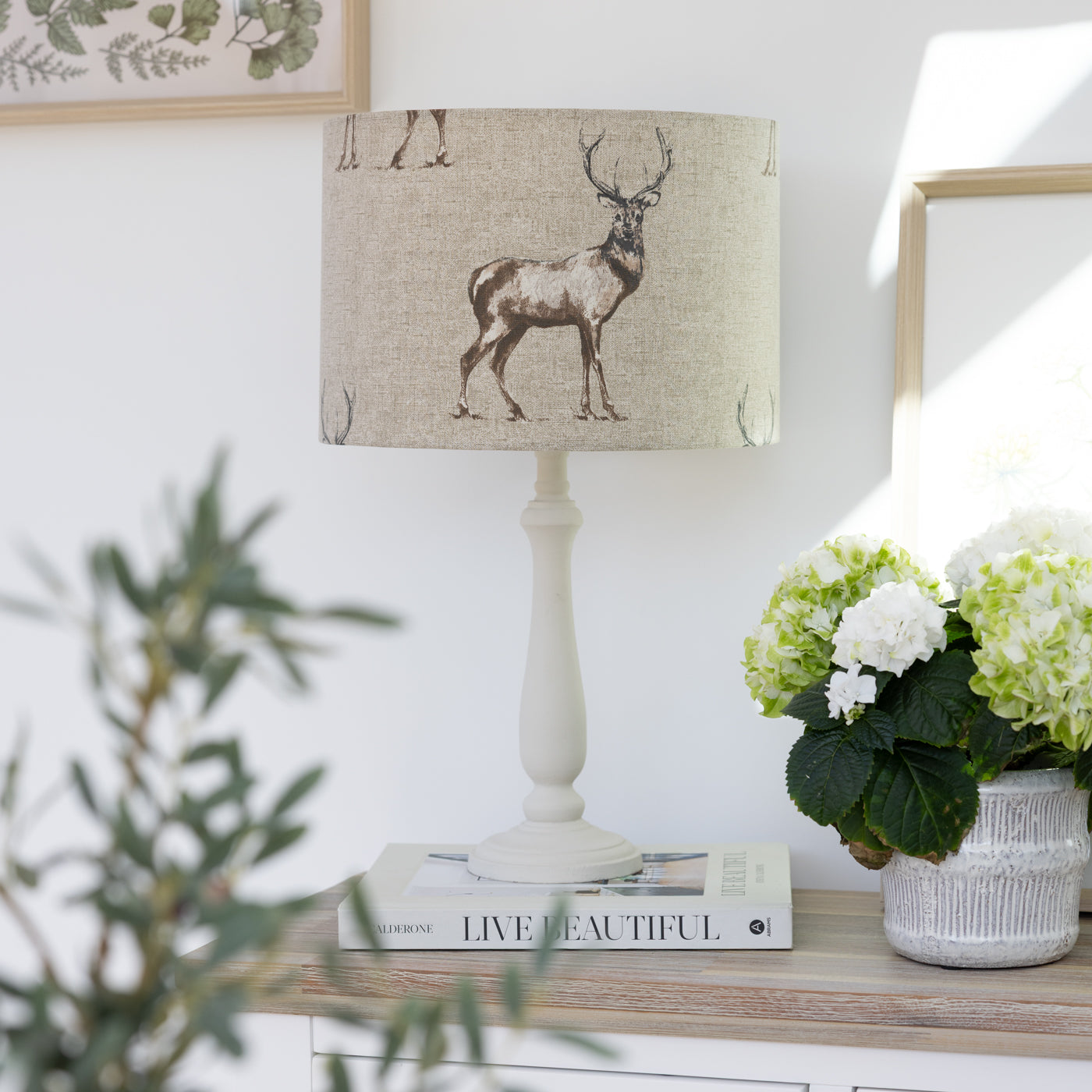 Glencoe Stag Drum Lampshade