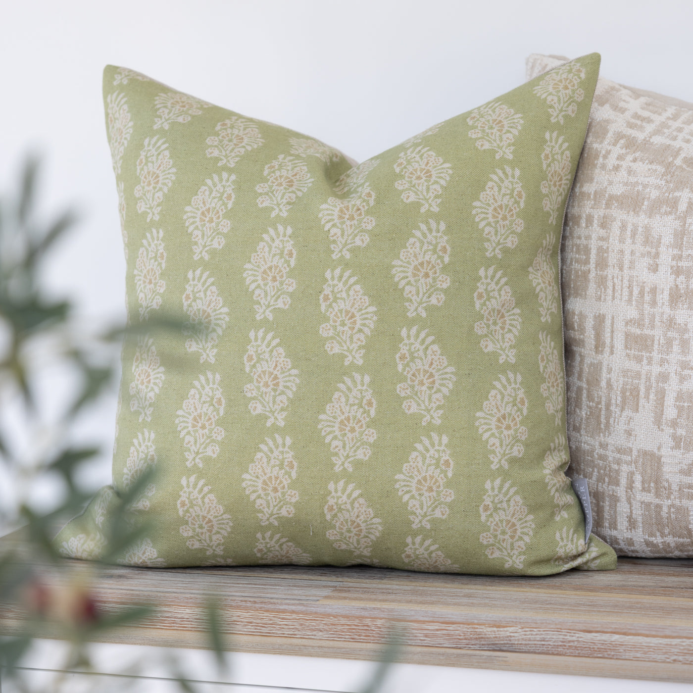 Burford Willow Green Cushion