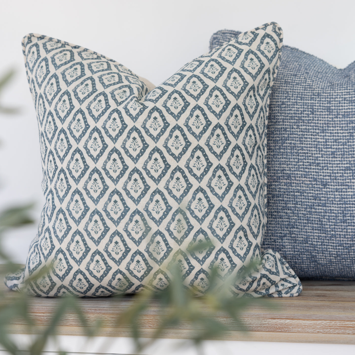 Celina Indigo Square Cushion