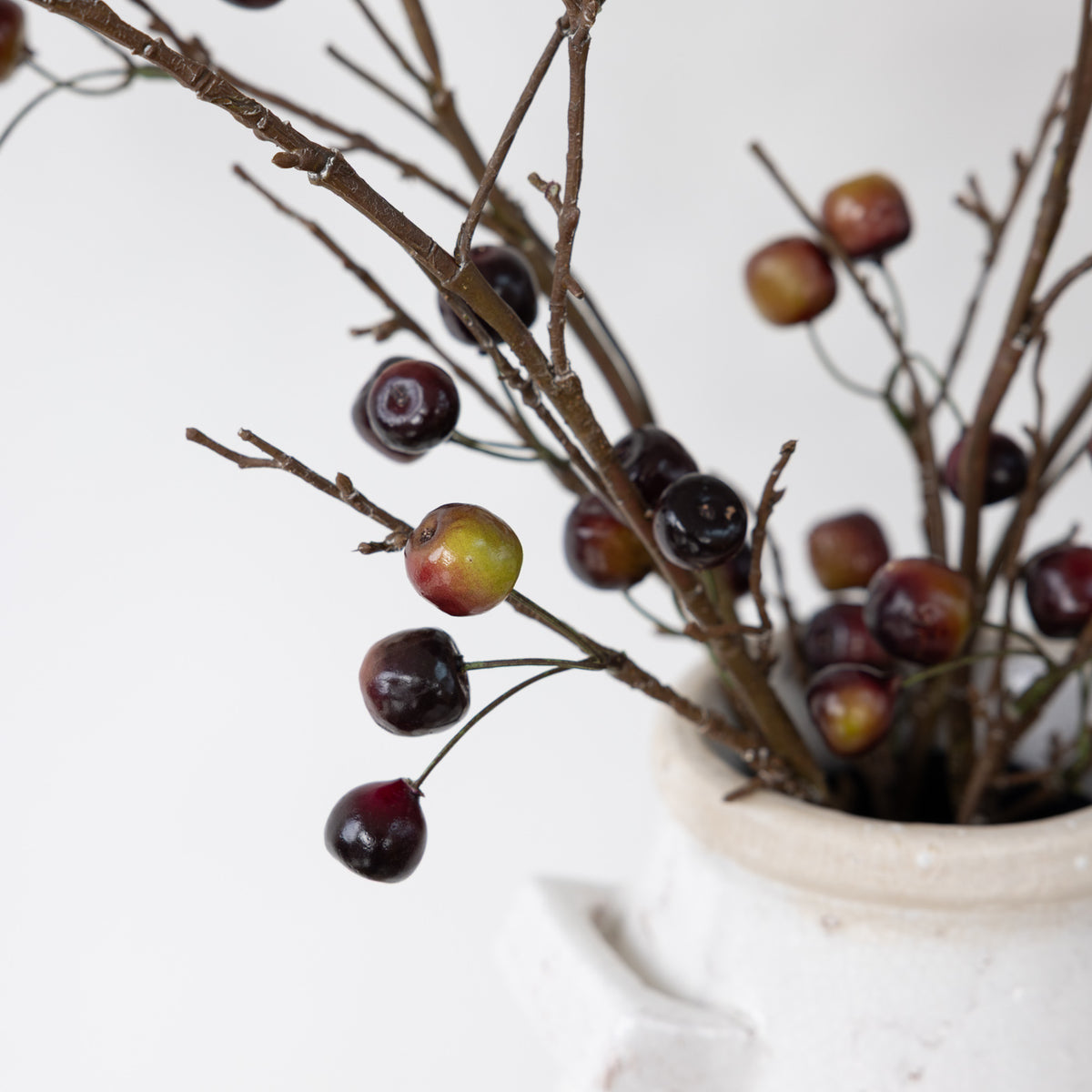 Faux Wild Cherry Berry Stem