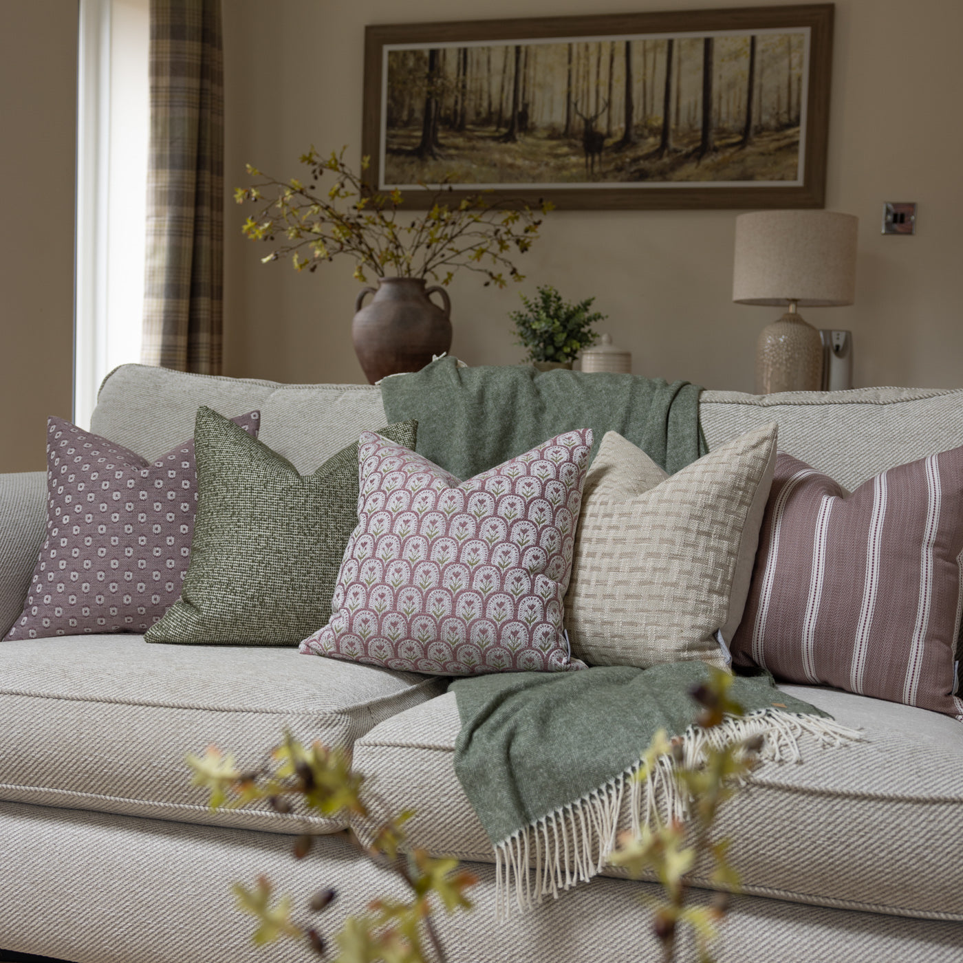 Alderley Mauve Cushion Set