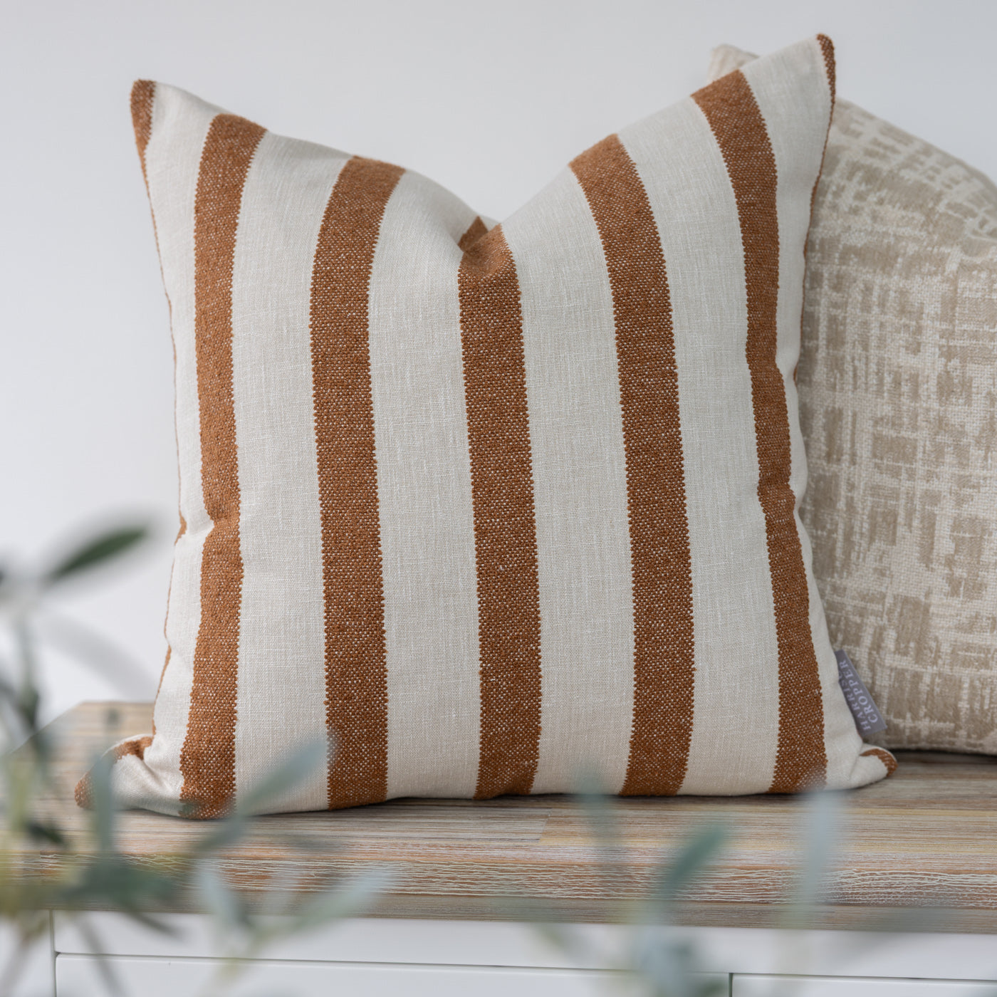 Rust Hawthorn Wide Stripe Cushion