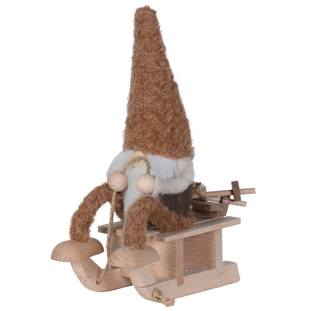 Woodland Sledging Santa Christmas Decoration