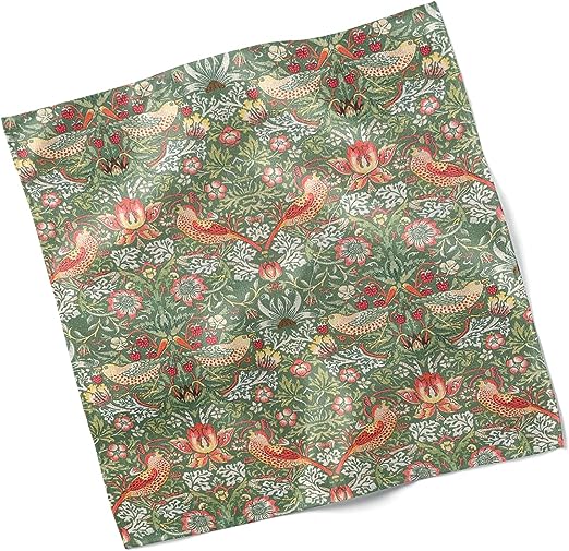 Set of 4 William Morris Strawberry Thief Sage Design Napkins