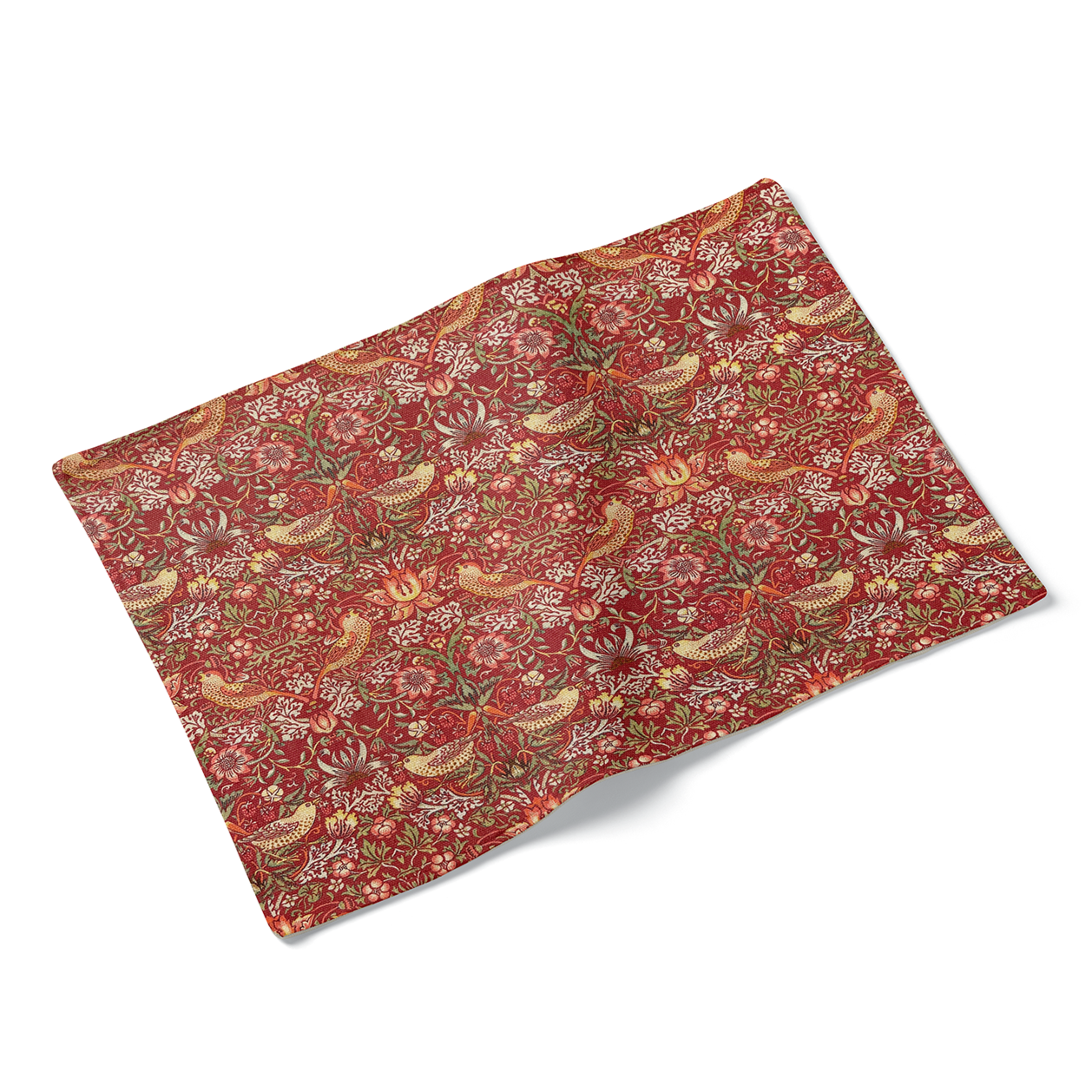 Set of 4 William Morris Strawberry Thief Crimson Design Fabric Placemats