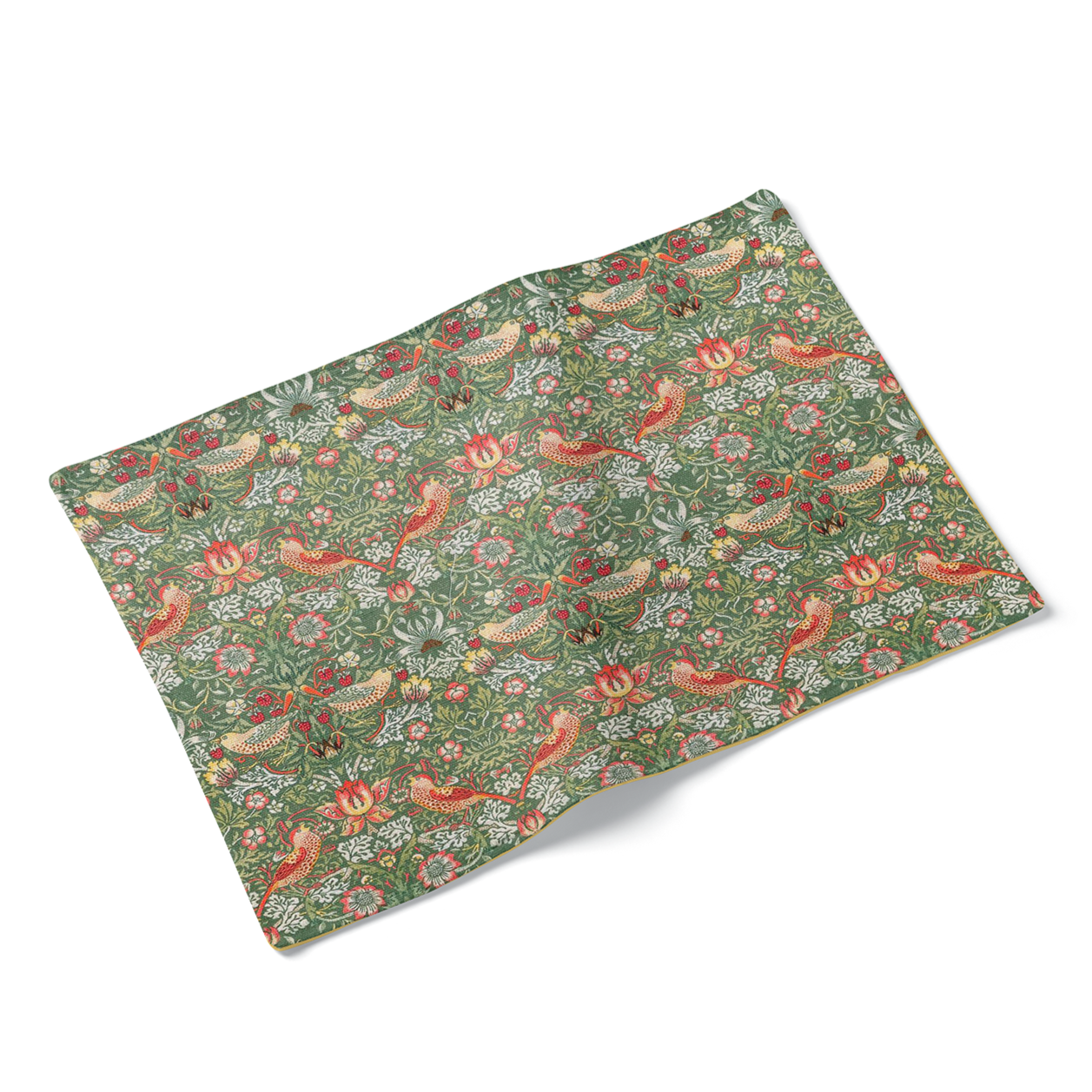 Set of 4 William Morris Strawberry Thief Sage Design Fabric Placemats