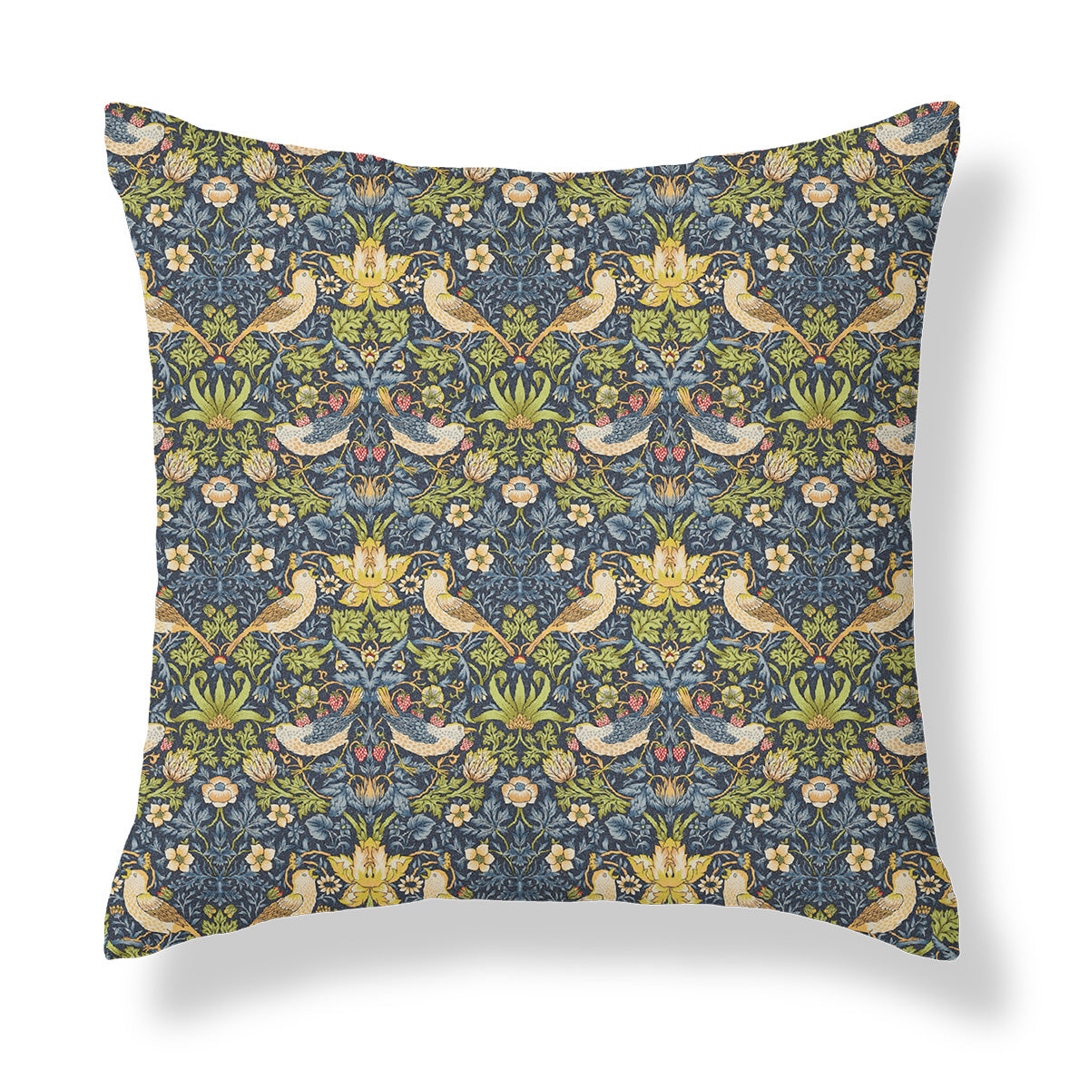 William Morris Strawberry Thief Navy Cushion