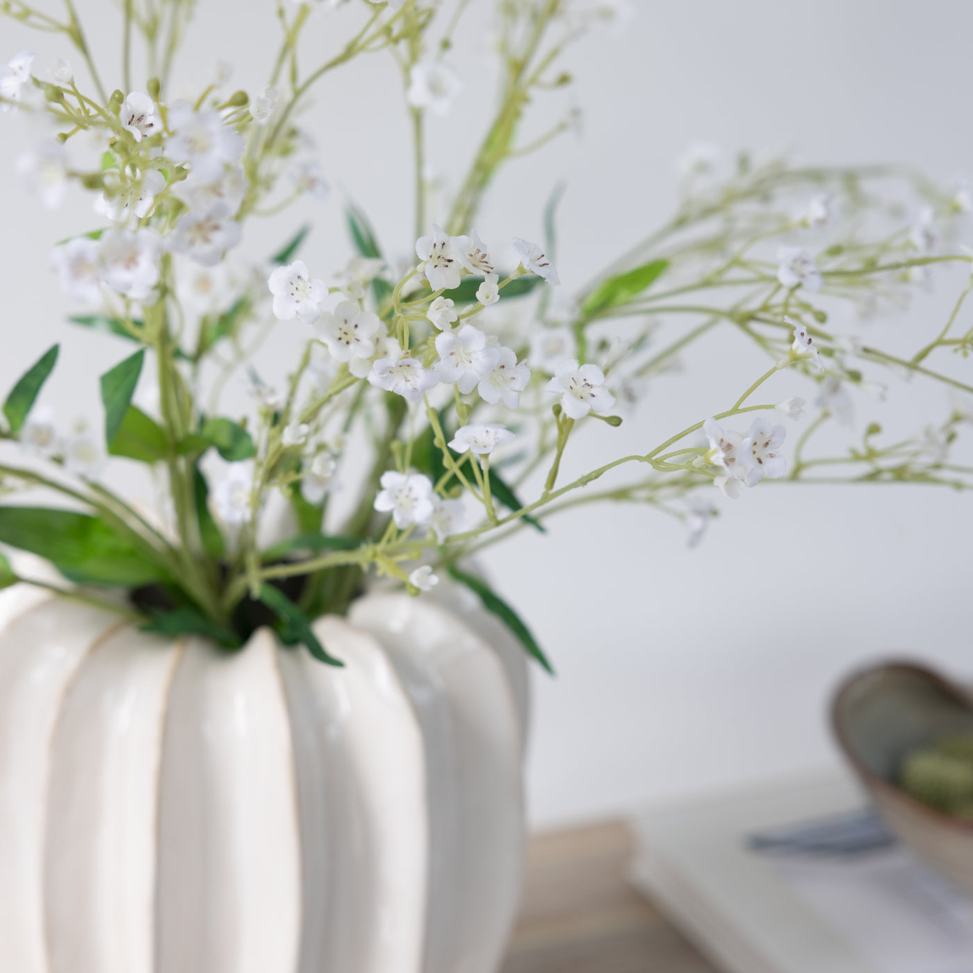 Faux White Gypsophila Spray