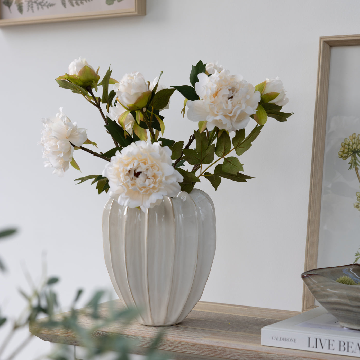 White Fashion Peony Stem