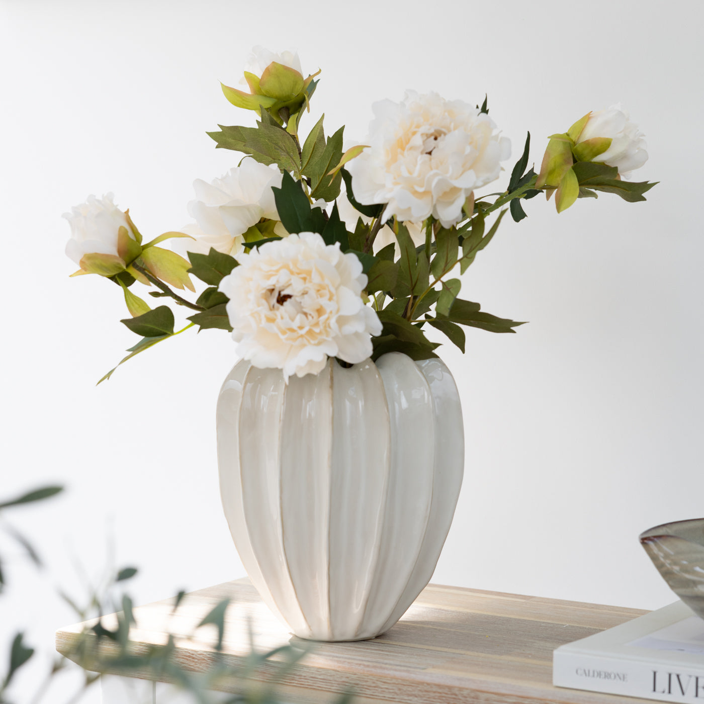 White Fashion Peony Stem