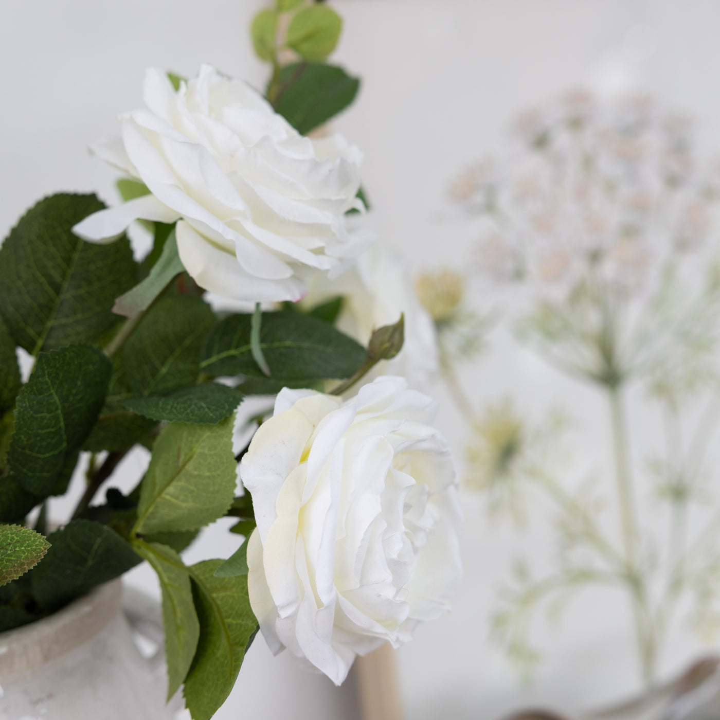 White Triple Rose Spray