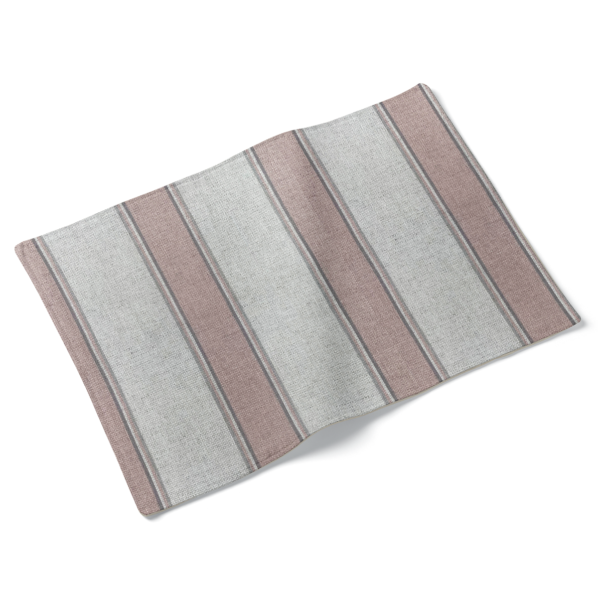 Set of 4 Blush Willow Wide Stripe Design Fabric Placemats