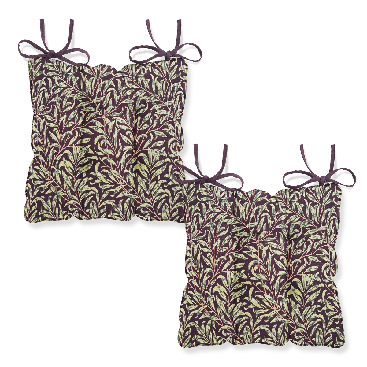 William Morris Willow Bough Damson Chair Seat Pad
