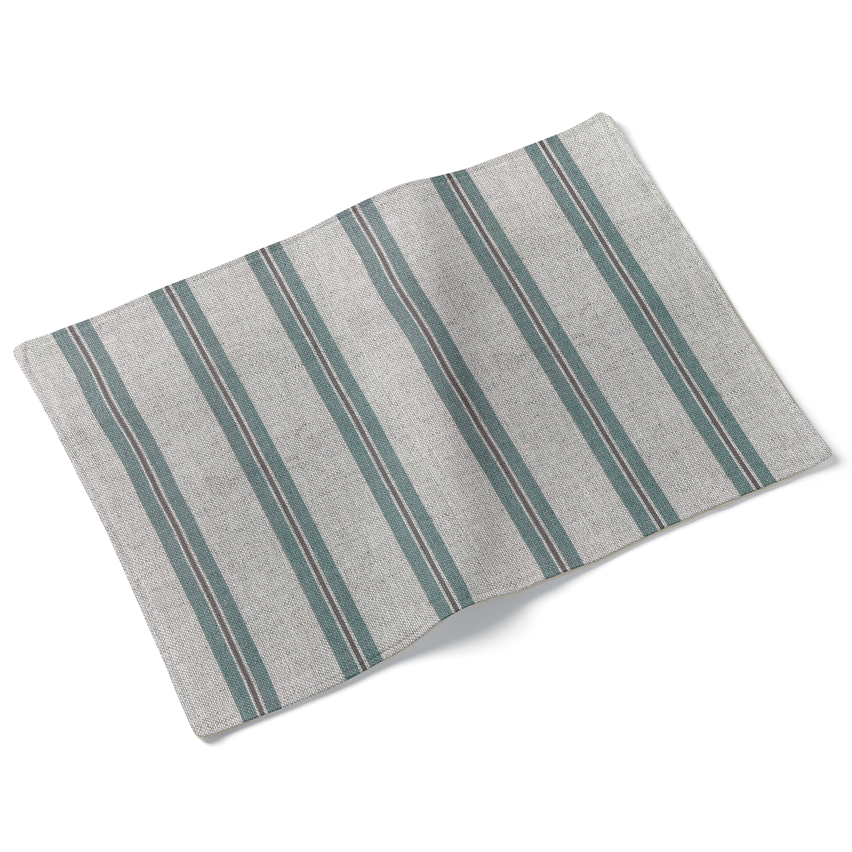 Set of 4 Duckegg Winterfell Ticking Stripe Design Fabric Placemats