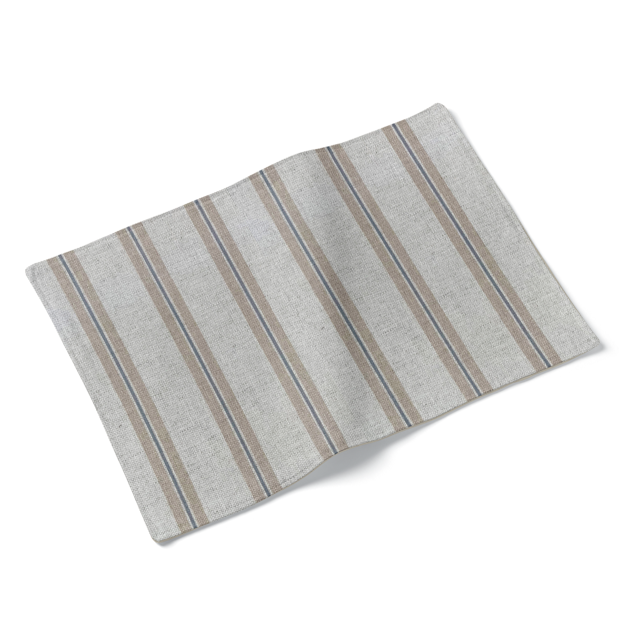 Set of 4 Sand Winterfell Ticking Stripe Design Fabric Placemats