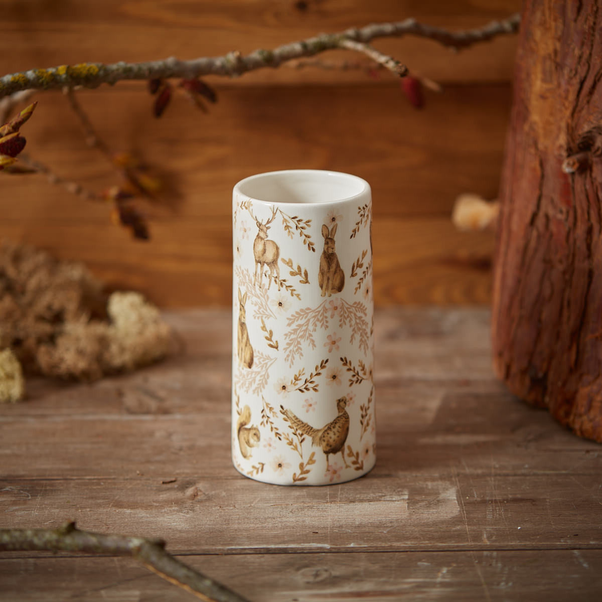 Ceramic Woodland Animal Vase