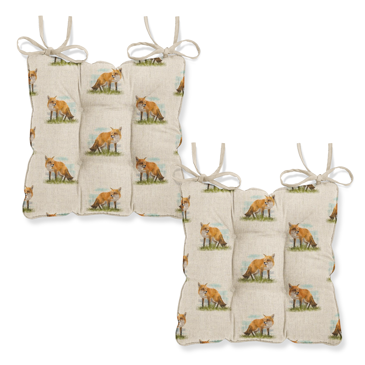 All Over Fox Pattern Chair Seat Pad