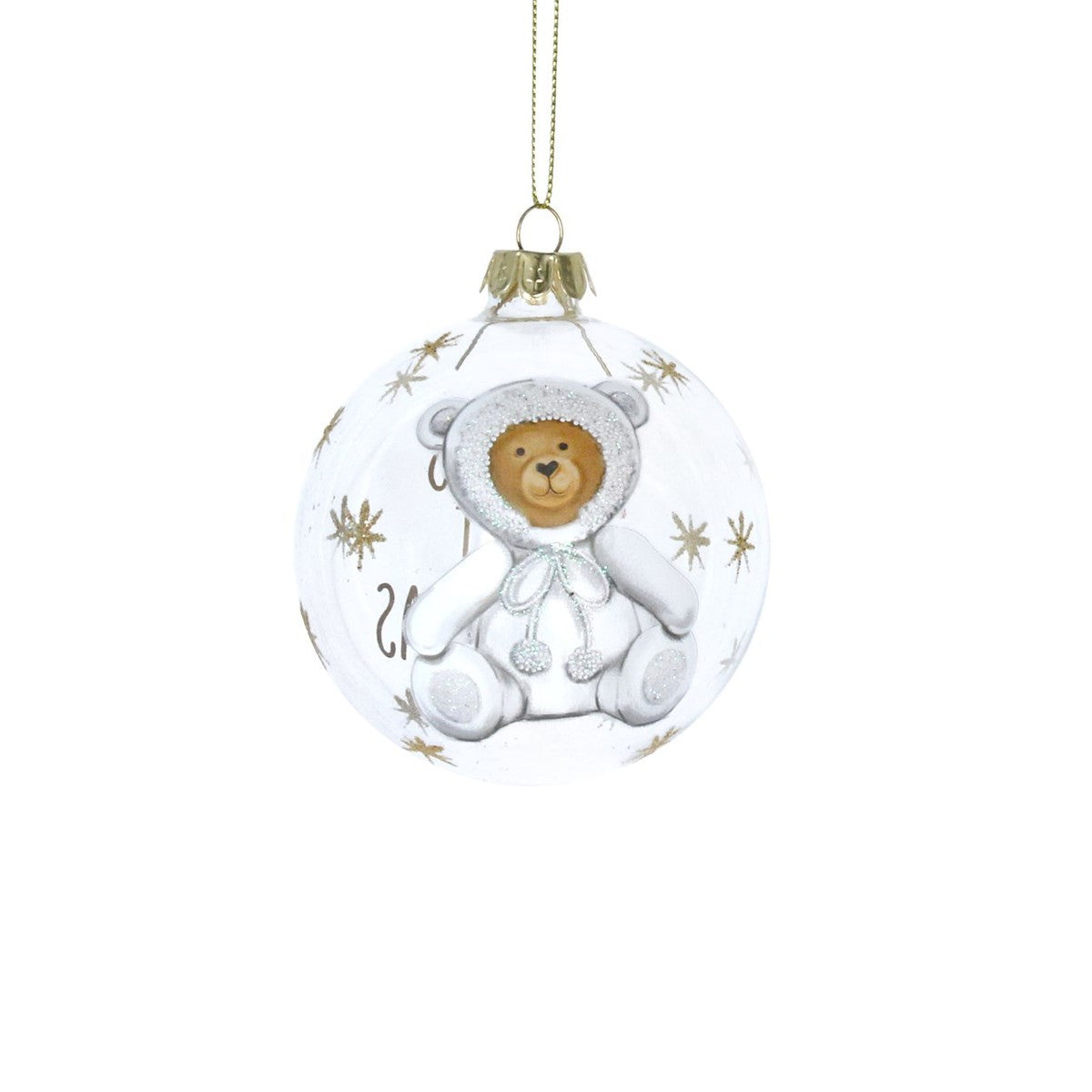 Clear Glass Bauble - Baby's First Christmas