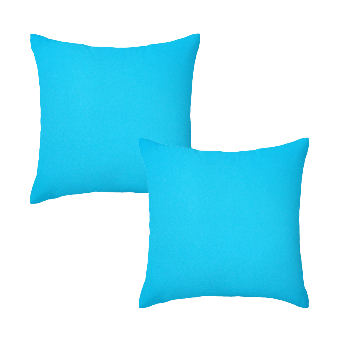 Set of 2 Premium Turqouise Garden Square Water Resistant Cushions