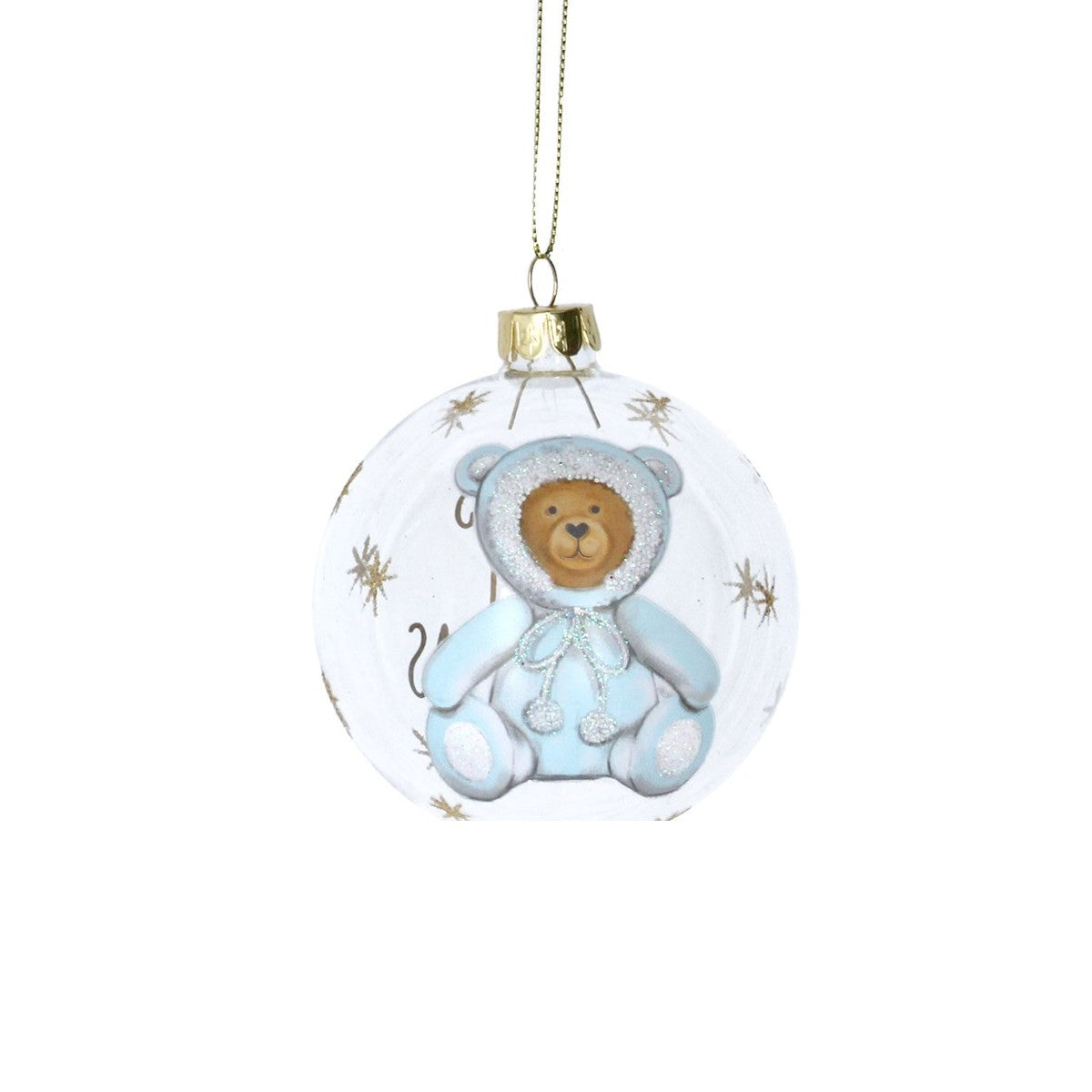 Clear Glass Bauble - Baby's First Christmas