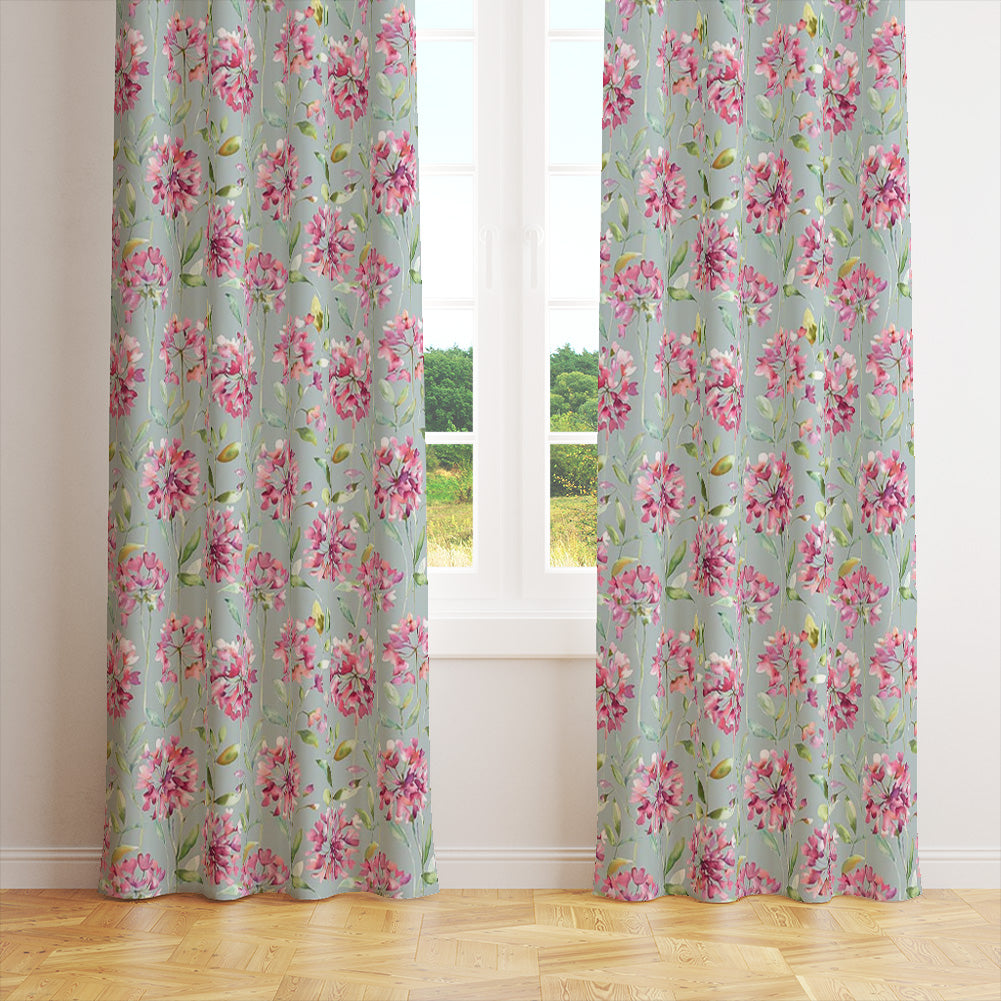 Clovelly Raspberry Slate Curtains