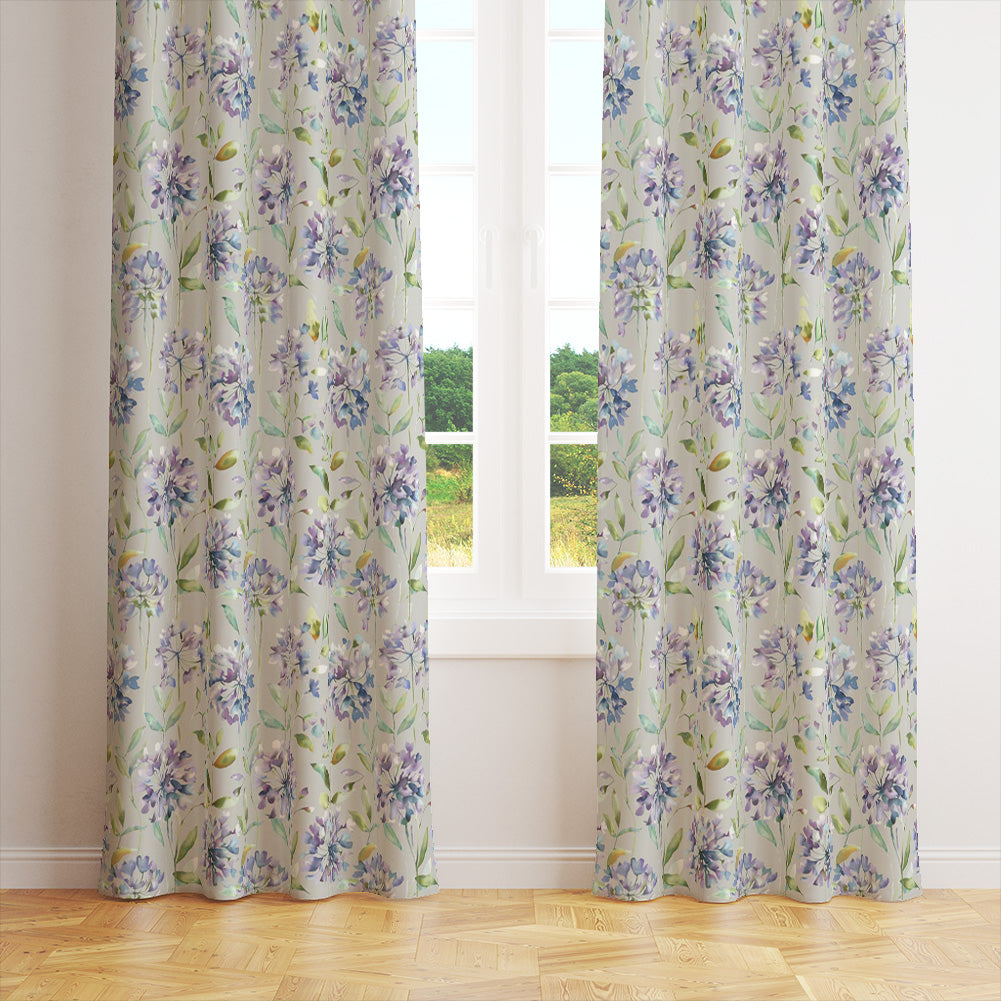 Clovelly Violet Curtains