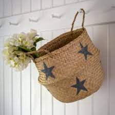 Seagrass Grey Star Storage Basket