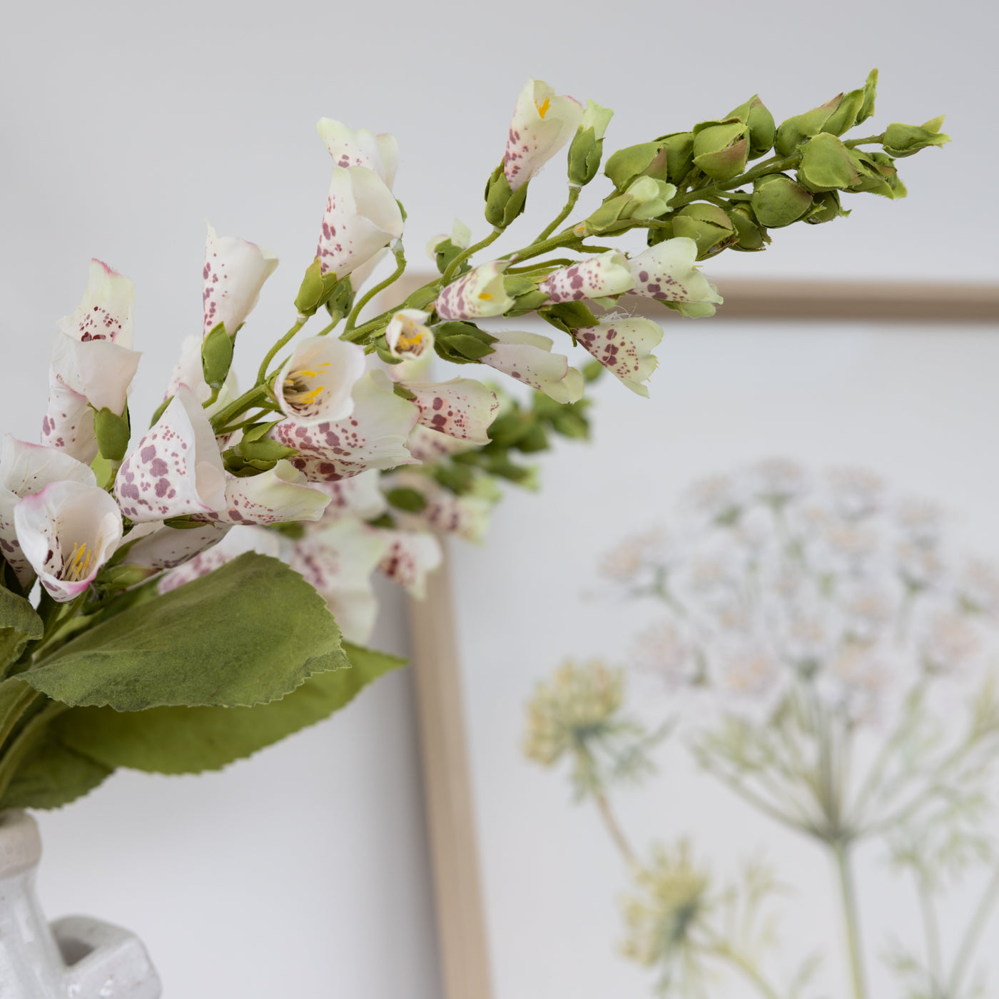 Faux Foxglove White Stem