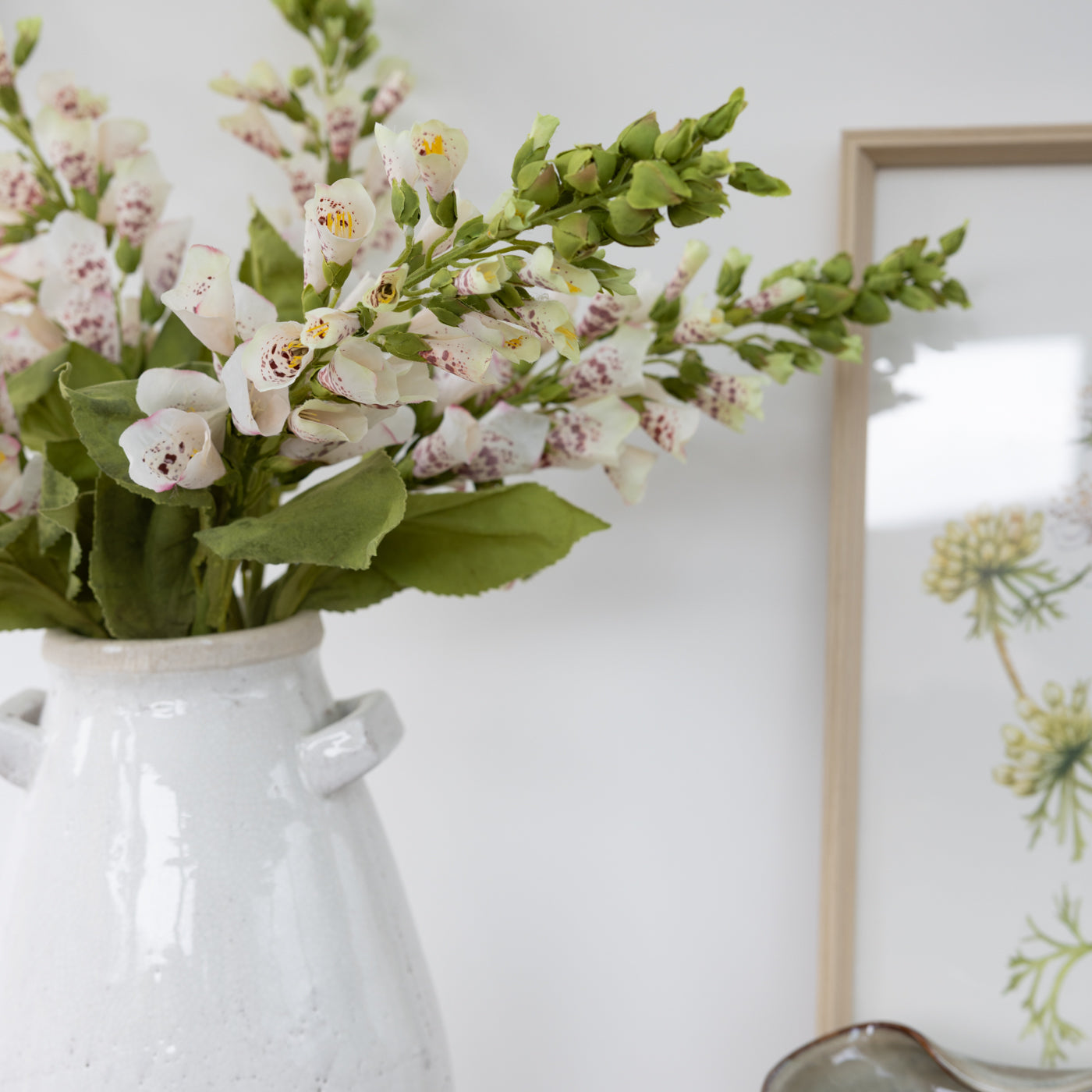 Faux Foxglove White Stem