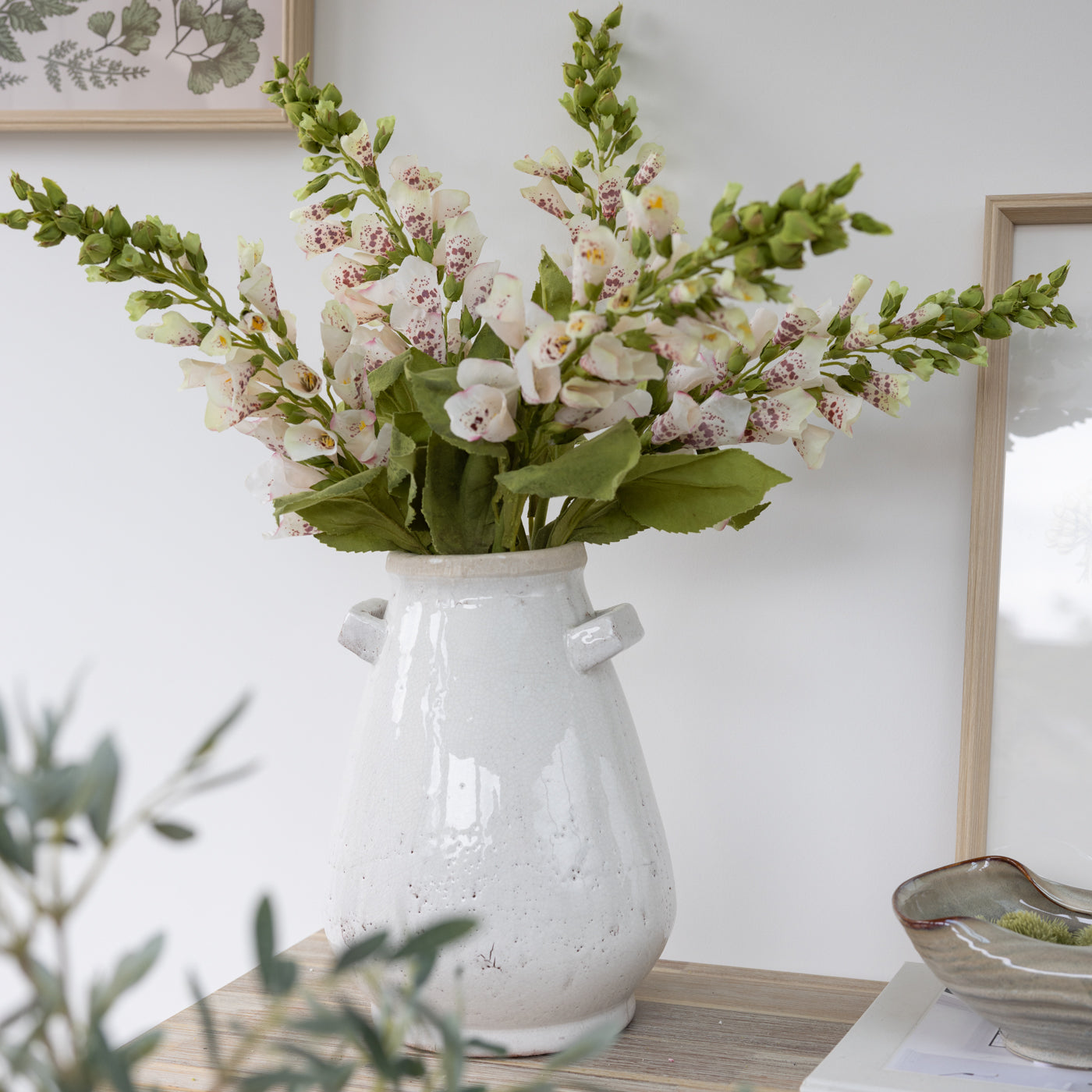 Faux Foxglove White Stem