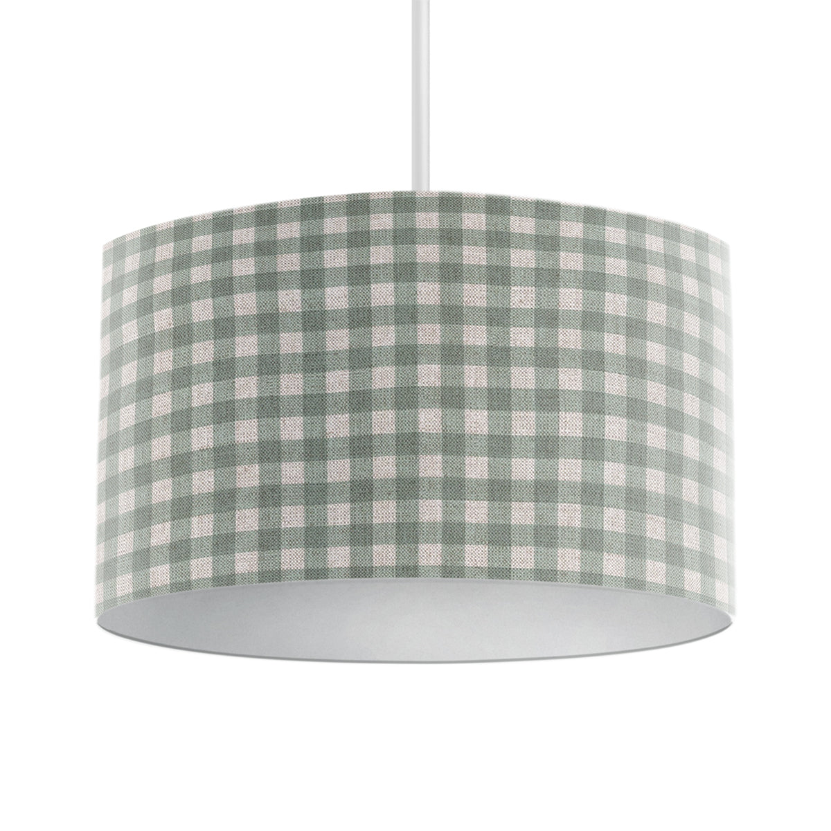 Hillcrest Duckegg Gingham Drum Lampshade