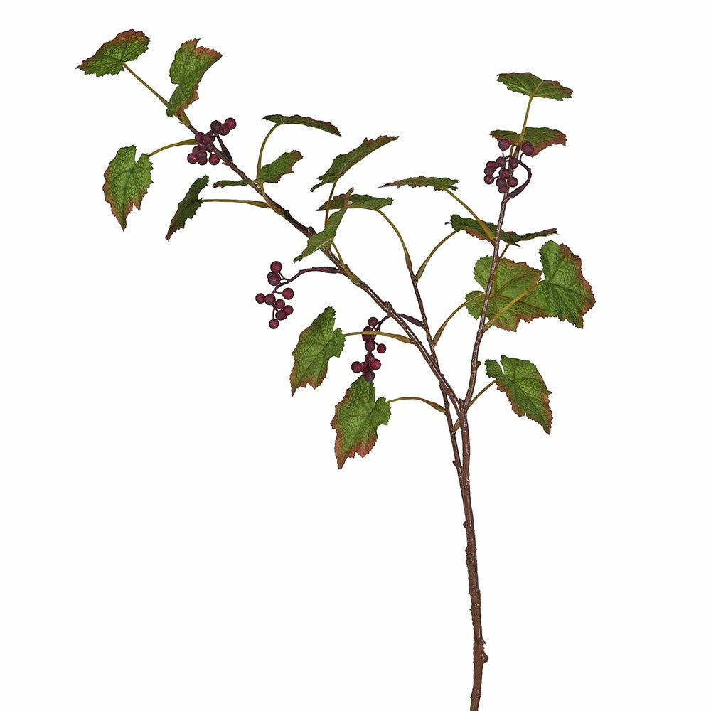 Winter Grape & Berry Faux Stem