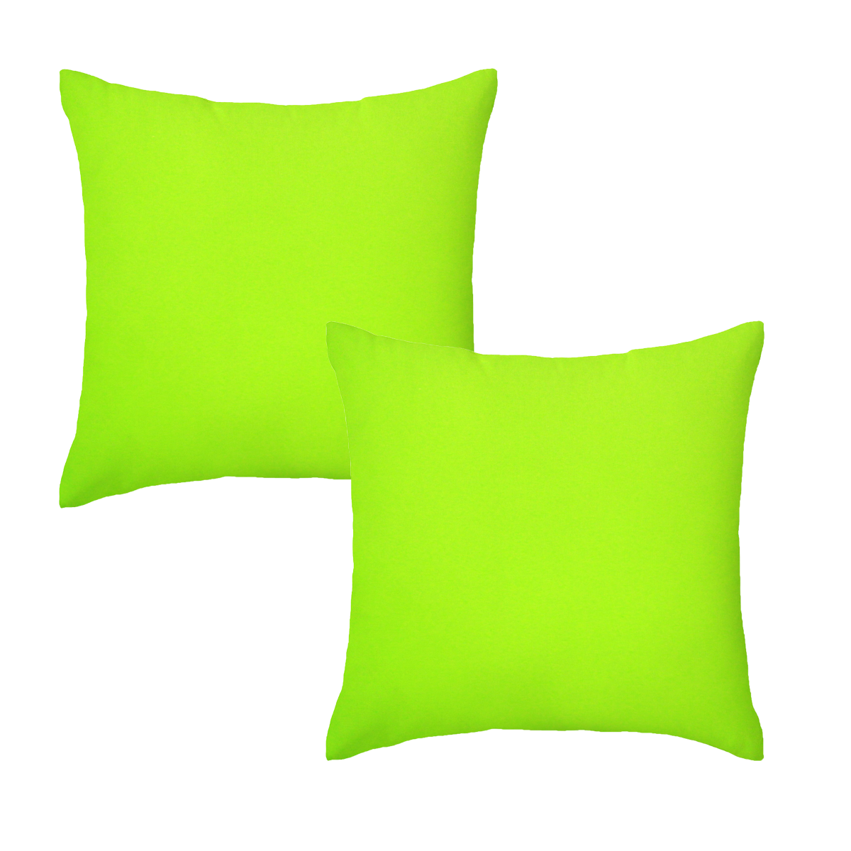 Set of 2 Premium Lime Garden Square Water Resistant Cushions