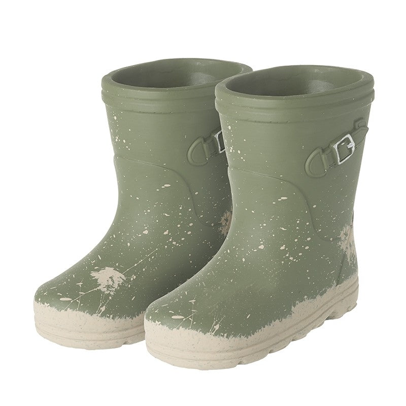 Cement Dark Green Wellie Boots Set