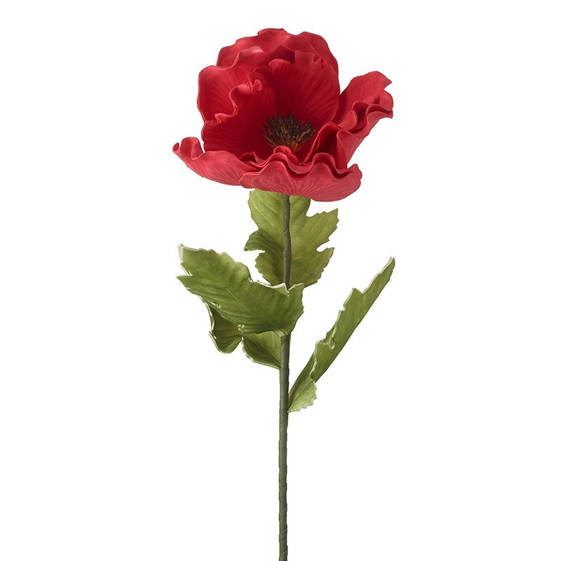 Faux Red Flower Stem
