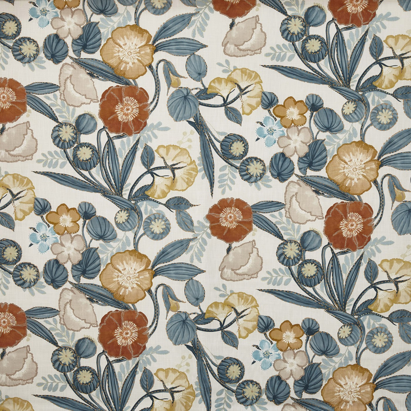 Lucienne Chambray Roman Blind