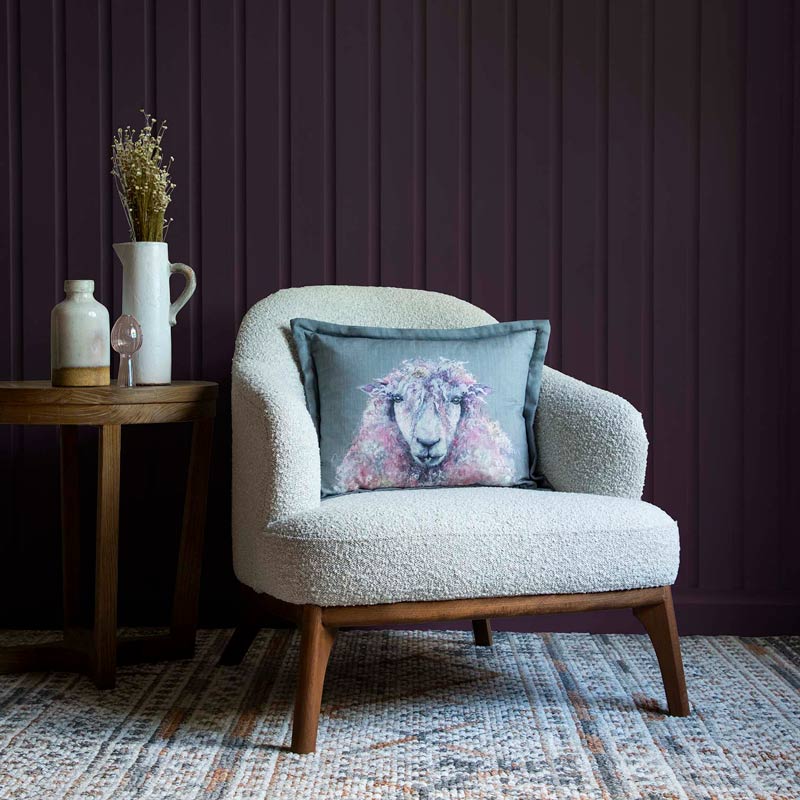 Seamus Fuchsia Printed Cushion