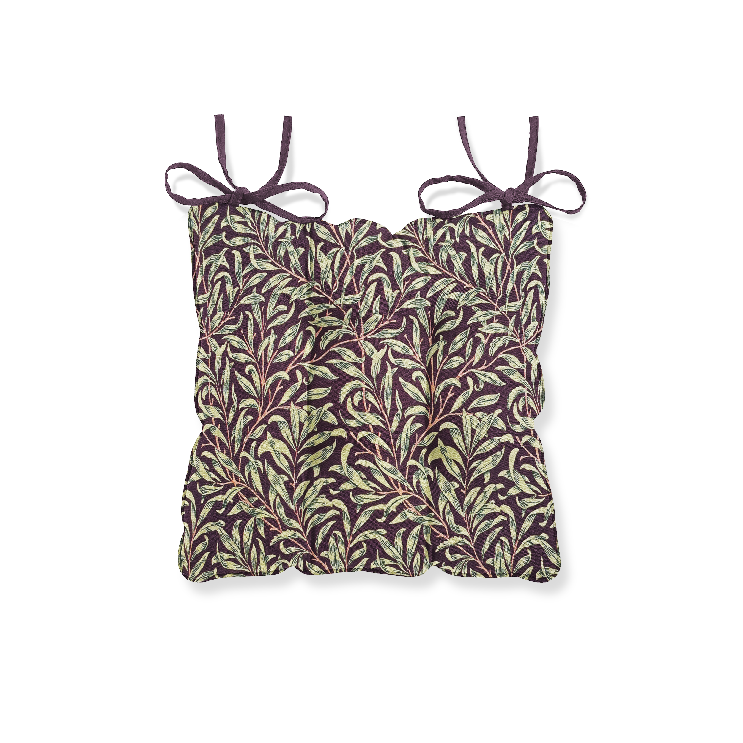 William Morris Willow Bough Damson Chair Seat Pad