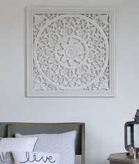 Thumbnail for White Carved Wall Panel