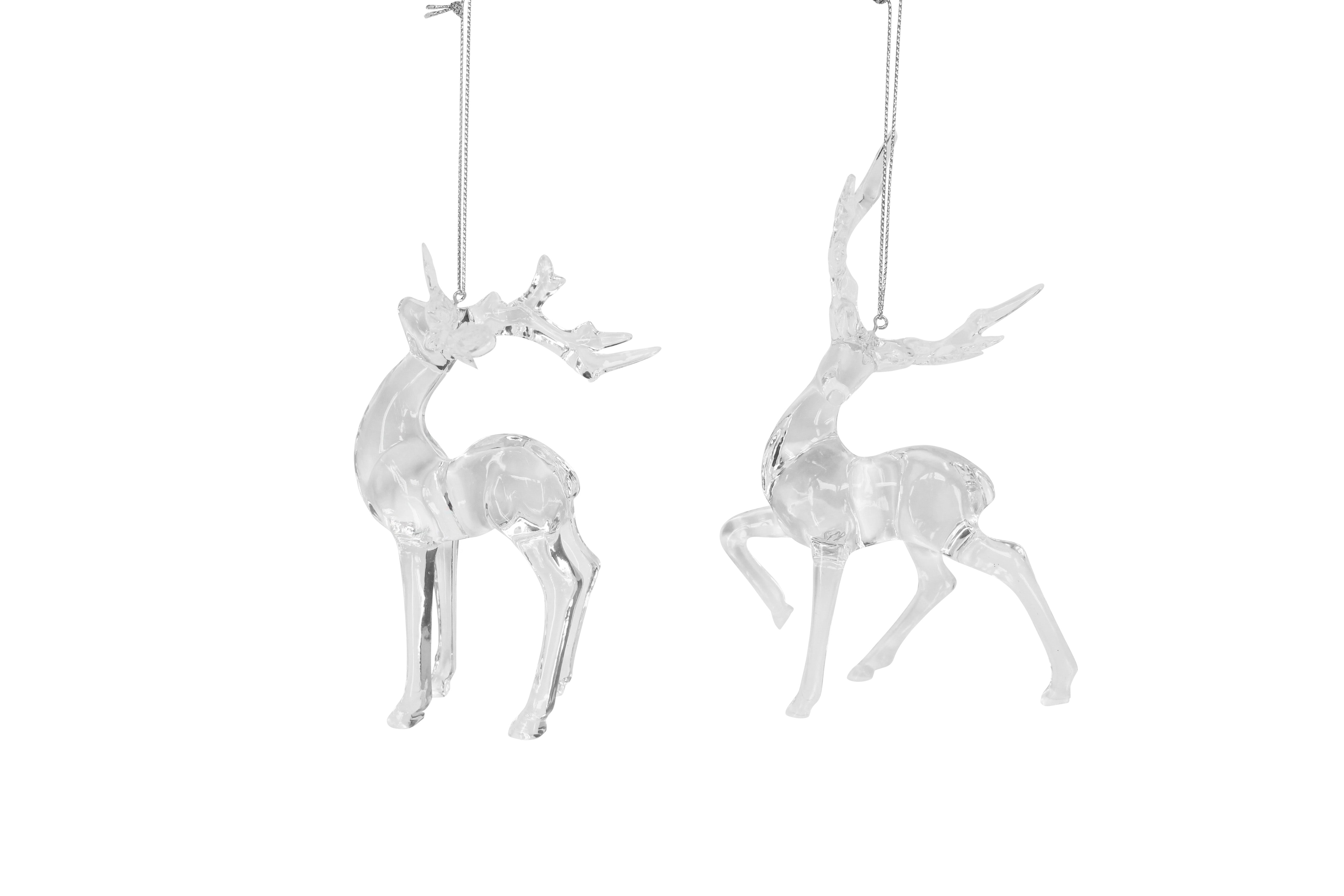 Clear Acrylic Stag Tree Decorations