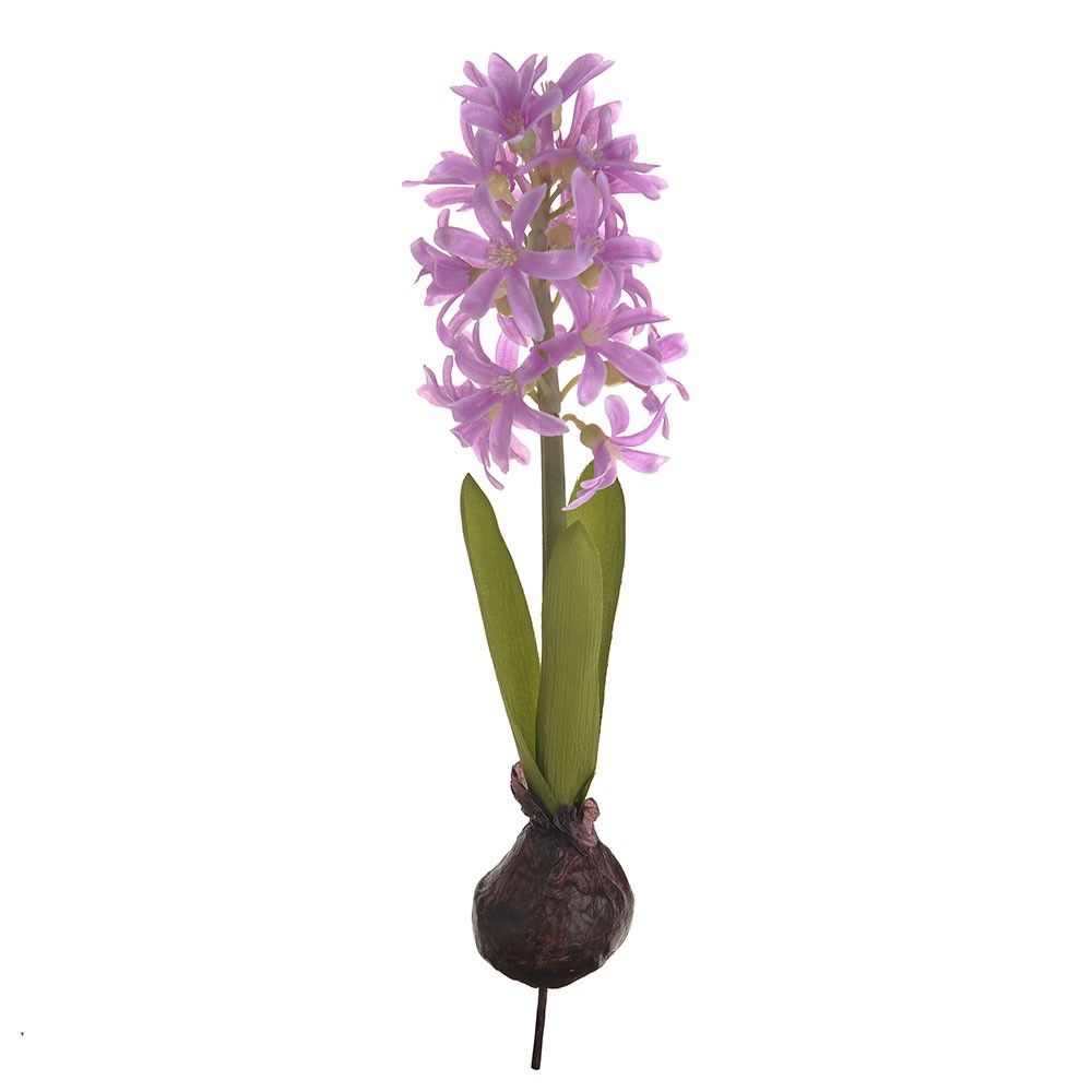 Faux Pink Hyacinth On Bulb