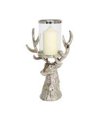 Thumbnail for Stag Antler Glass Hurricane Lantern