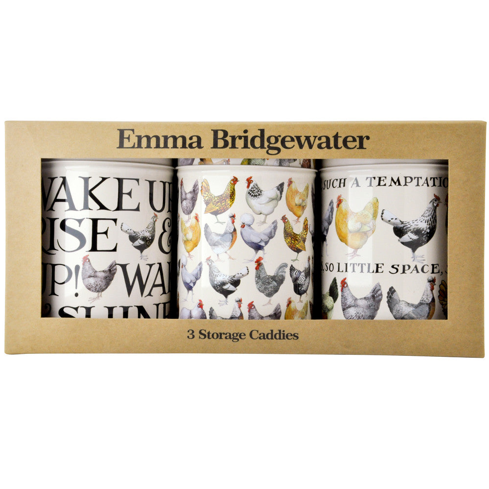 Hen & Toast Set of 3 Caddies - Emma Bridgewater