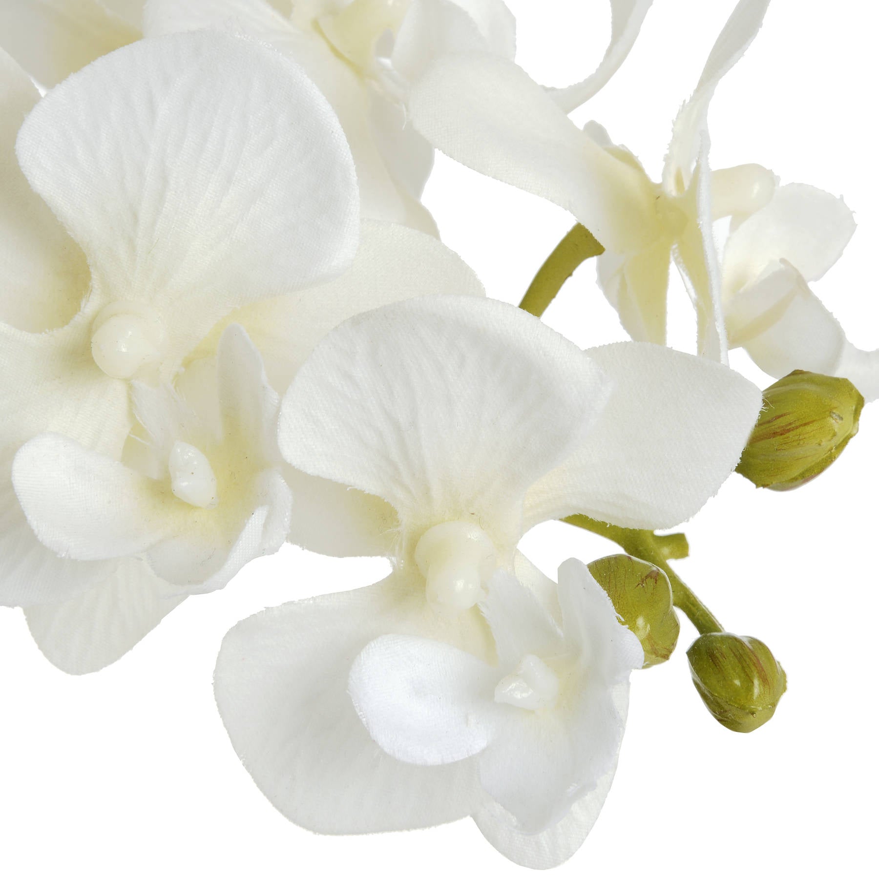 Faux Harmony White Potted Orchid
