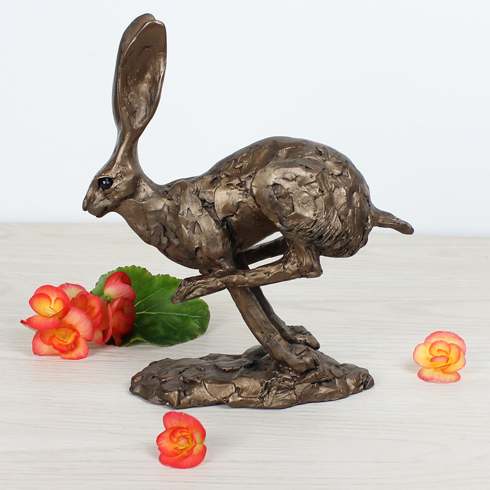Hurricane Running Hare Frith Bronze Sculpture by Paul Jenkins