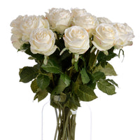 Thumbnail for Faux Traditional White Rose Stem