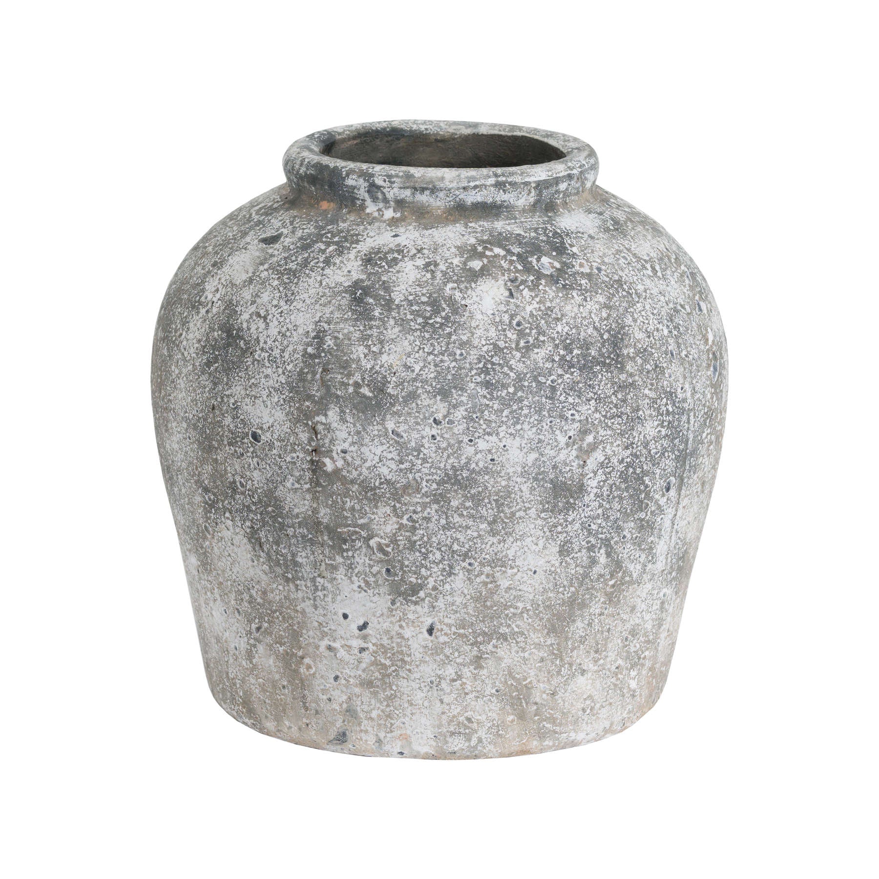Aged Stone Rustic Ceramic Vase