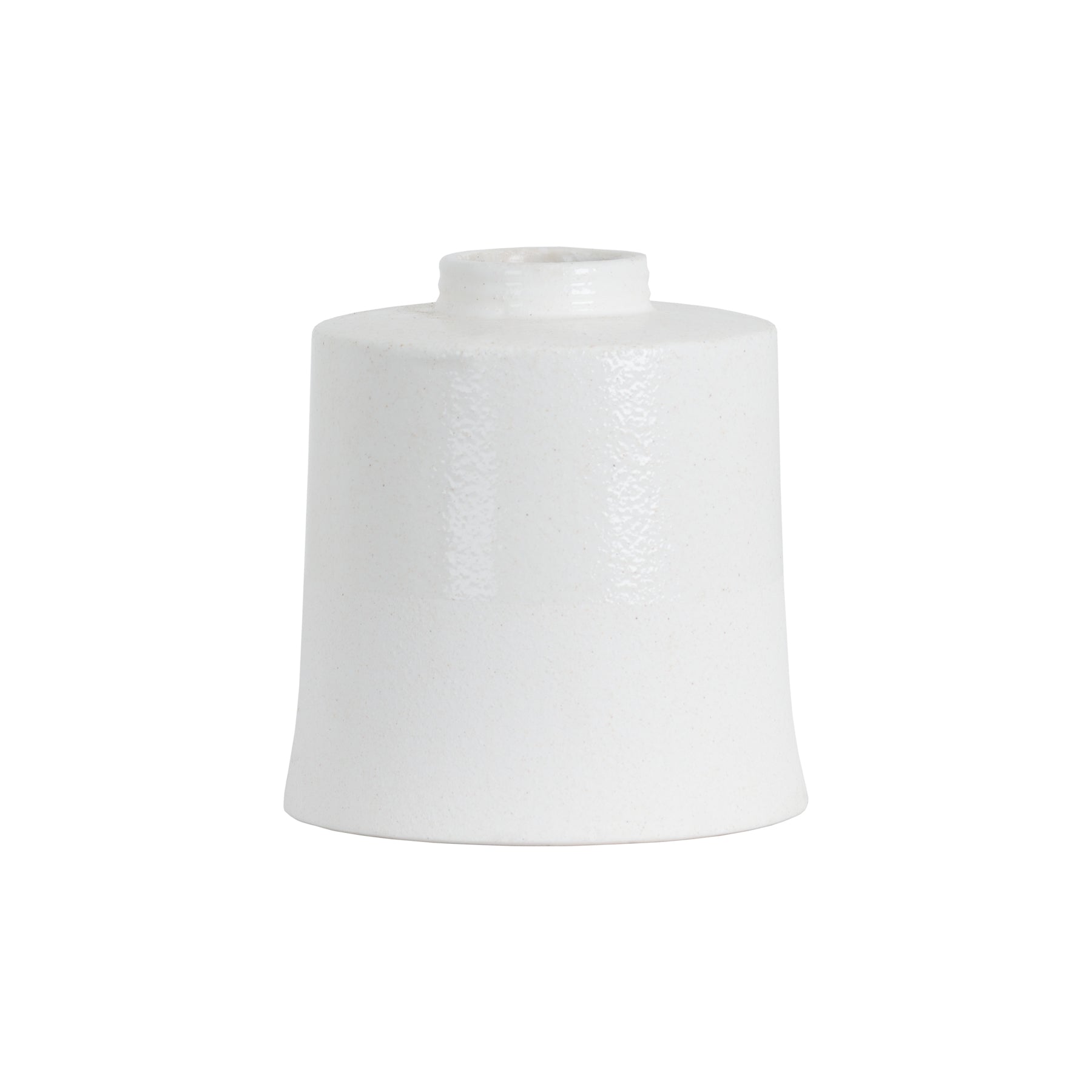 White and Grey Cylindrical Ceramic Vase