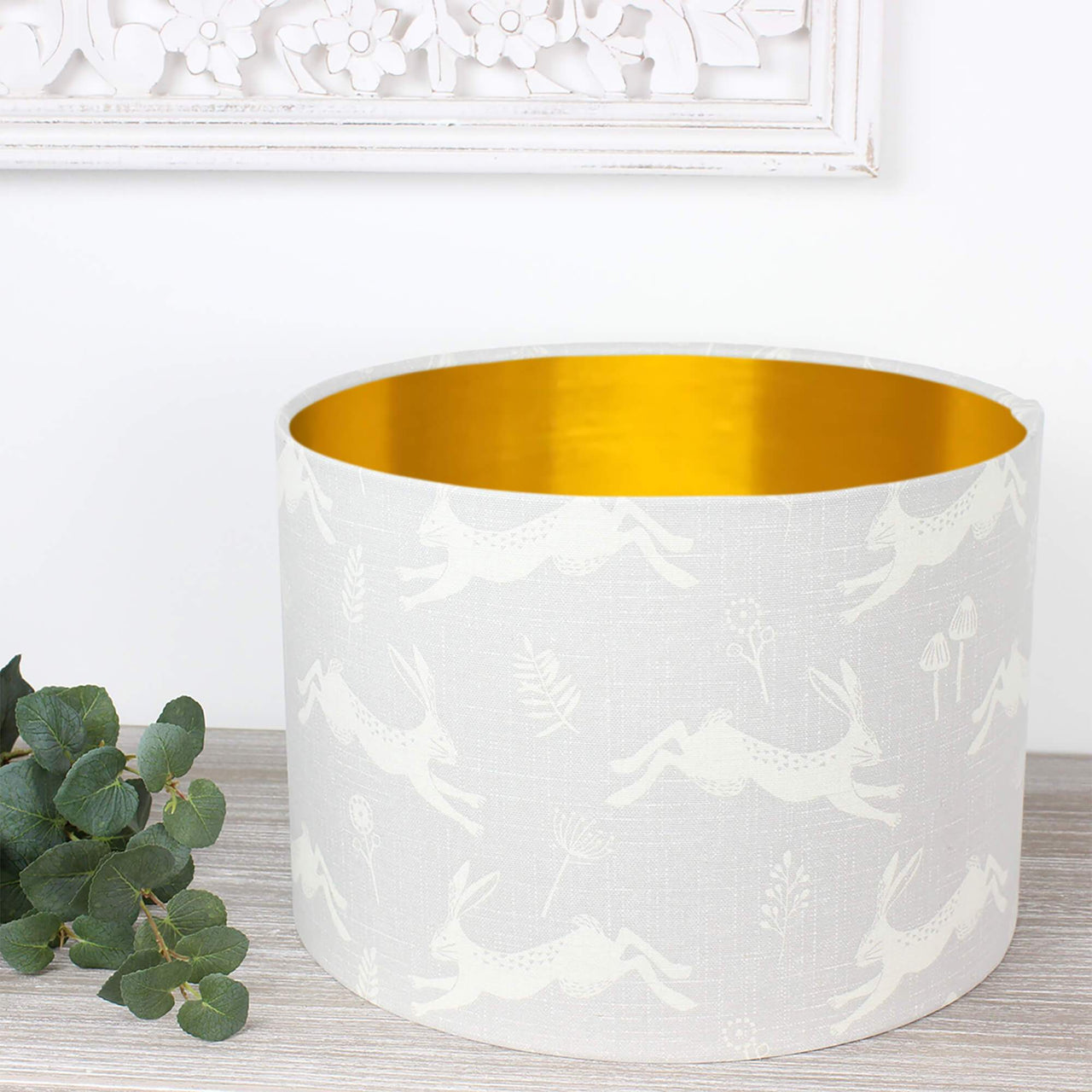 Jumping Hare Grey Lampshade