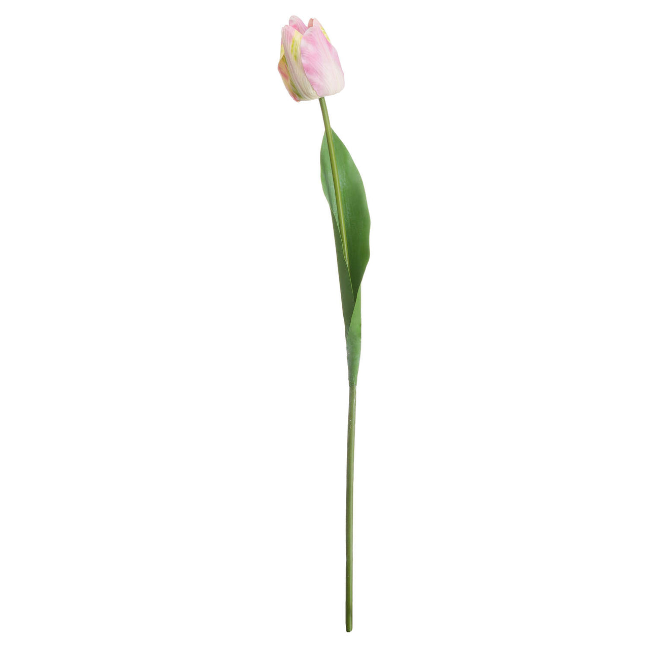 Pink & Green Faux Tulip Stem